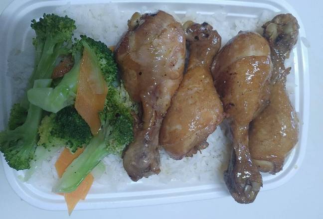 香辣鸡腿饭-Spicy chicken and broccoli